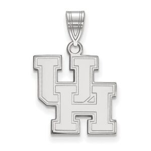 10k White Gold U. of Houston Medium 'UH' Pendant